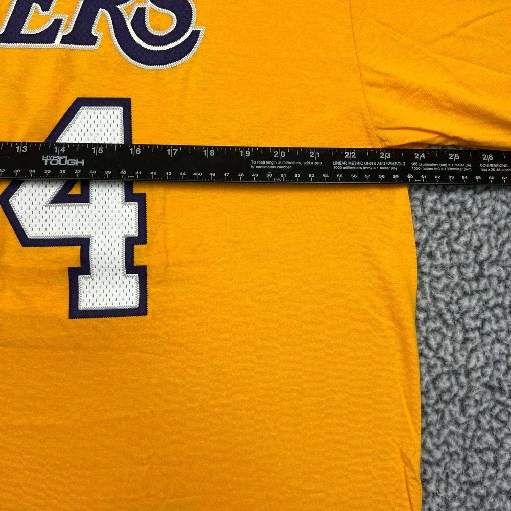 Vintage Los Angeles LA Lakers #24‎ Shirt Men XL Yellow Adidas Short Sleeve New